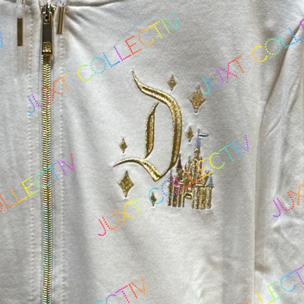 Disney Parks Disneyland 70th Anniversary Celebration Gold Castle Zip Up Hoodie - Picture 5 of 6